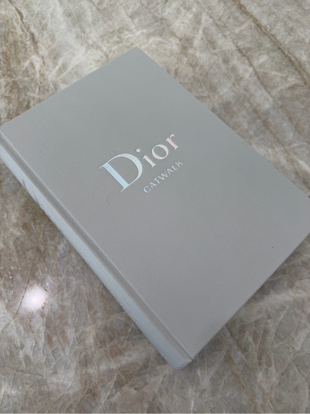 Dior Catwalk Hardcover Book - Pale Gray Cover with White Logo